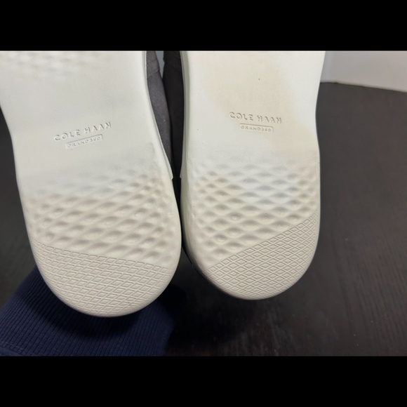NWOT Cole Haan Grand Ambition Suede Slip On Loafers Grey/White Mens 10.5 main image 7